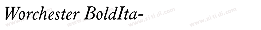 Worchester BoldIta字体转换